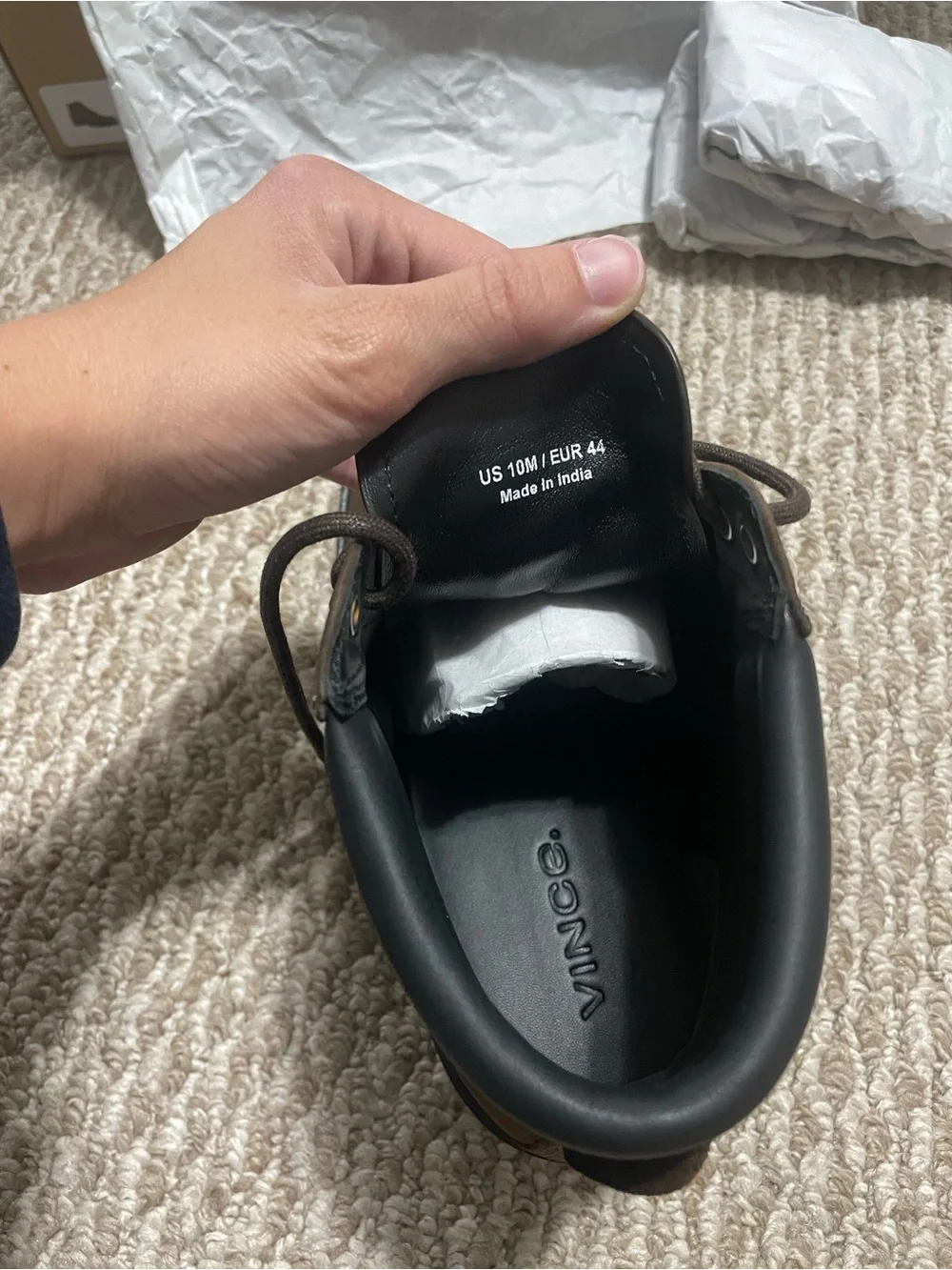 NWT VINCE Men's Leonard Lug-Sole Boots